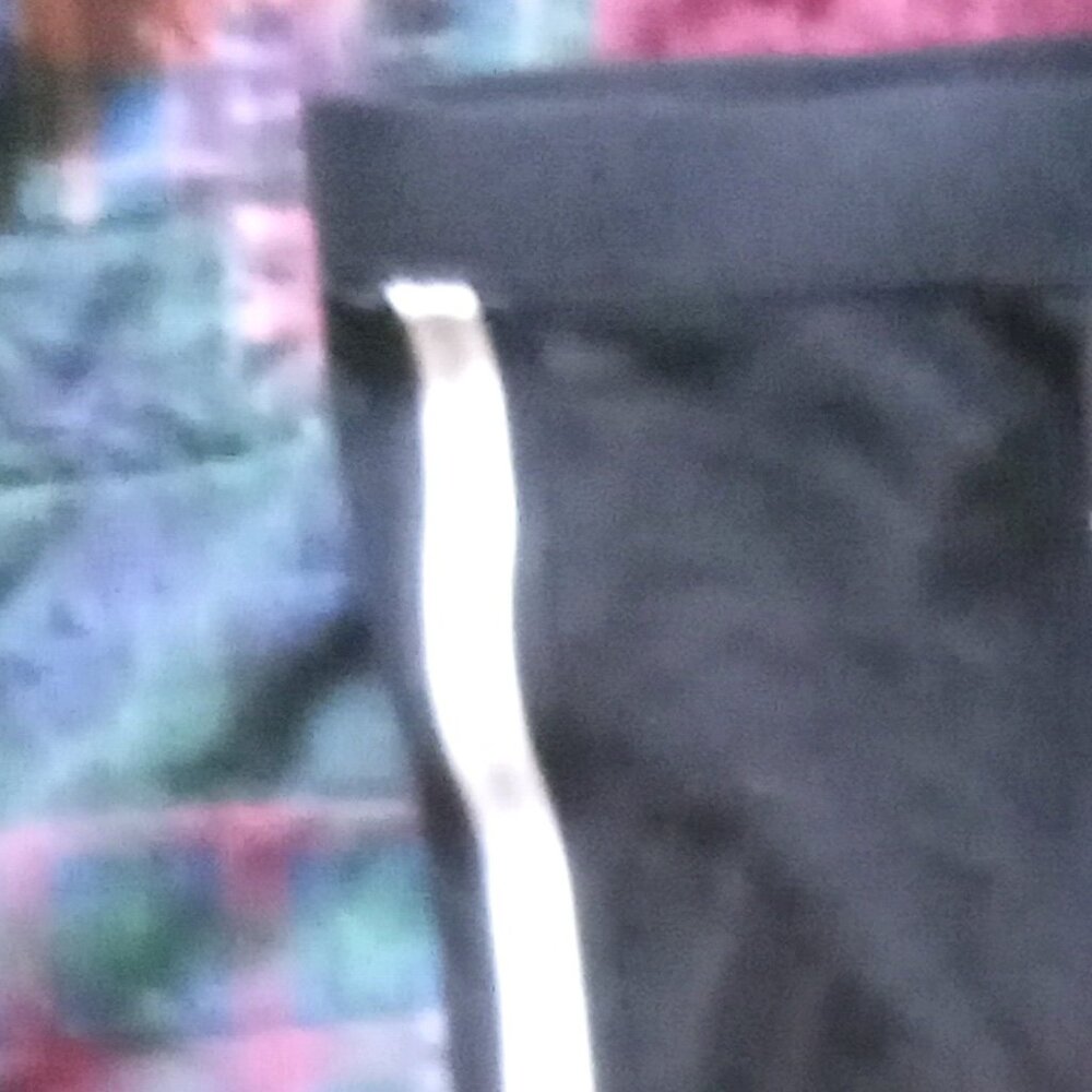 My Favorite Leggings Girl's size 14/16. Black w/ white & Silver stripe
